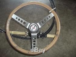 VINTAGE RIDE GUIDE STEERING WHEEL, CABLE 16 Ft, PINION, HELM ASSEMBLY Off 73 BOAT