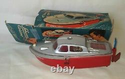 VINTAGE SCHUCO CABINO 5511 BATTERY OPERATED BOAT With BOX FOR PARTS $69.99