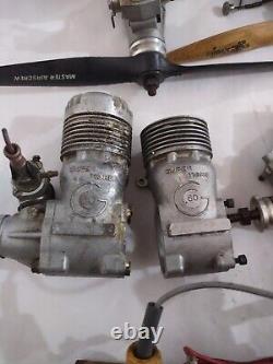 VINTAGE, SUPER TIGRE G 60 R/C ENGINE'S Various (Lot Of 6) Plus Parts. OLD