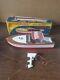 Vintage Structoys Wooden Model Toy Boat With Stream Line Motor Structo Box Parts