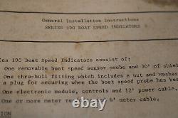 VINTAGE TELCOR SERIES 190 BOAT SPEED INDICATOR For Parts