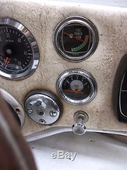 VINTAGE TOM SAWYER STEERING CONSOLE withMerCruiser RIDE GUIDE HELM/ WHEEL & GAUGES