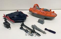 VTG 1986 GI JOE DEVILFISH Fast Attack Sea Boat & Cobra Hydro-Sled Parts Lot +