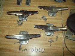 VTG'77 GLASTRON SSV-177 Boat parts pieces cleats plugs handrail fittings horn+