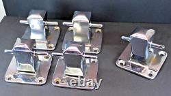 VTG Boat Parts Set of 5 4 base Bronze/Chrome Mooring Cleats HEAVY