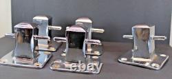 VTG Boat Parts Set of 5 4 base Bronze/Chrome Mooring Cleats HEAVY