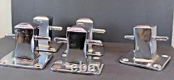 VTG Boat Parts Set of 5 4 base Bronze/Chrome Mooring Cleats HEAVY