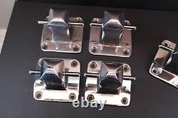 VTG Boat Parts Set of 5 4 base Bronze/Chrome Mooring Cleats HEAVY