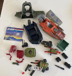 VTG G. I. JOE VEHICLE DEVIL FISH BOAT Cobra Night Landing Machine Gun Etc Parts