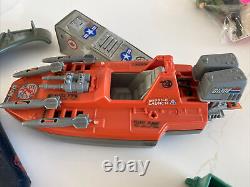 VTG G. I. JOE VEHICLE DEVIL FISH BOAT Cobra Night Landing Machine Gun Etc Parts