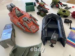 VTG G. I. JOE VEHICLE DEVIL FISH BOAT Cobra Night Landing Machine Gun Etc Parts