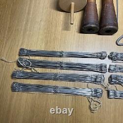 VTG Nilus Leclerc WEAVING LOOM Lot Boat Shuttles, Heddles, Parts