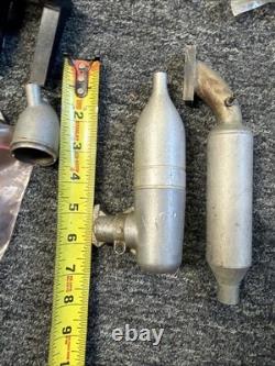 VTG Nitro RC Airplane Boat Muffler Exhaust Pipes Lot Enya 09 Engine Parts Estate