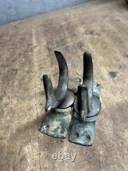 VTG Old Marine Nautical Ship Row Boat Brass Ore Locks Swivel Base Mounts Parts
