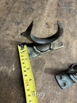 VTG Old Marine Nautical Ship Row Boat Brass Ore Locks Swivel Base Mounts Parts