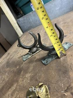 VTG Old Marine Nautical Ship Row Boat Brass Ore Locks Swivel Base Mounts Parts