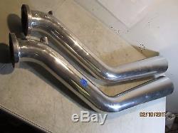 VTG POLISHED ALUMINUM Over Transom EXHAUST PIPES V-Drive Jet Boat Marine Hydro
