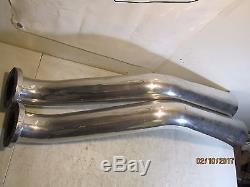 VTG POLISHED ALUMINUM Over Transom EXHAUST PIPES V-Drive Jet Boat Marine Hydro