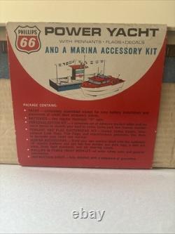 VTG Phillips 66 Power Yacht Boat withBox Dock Parts Decals NEW Never Assembled