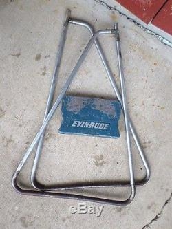 VTG RARE Evinrude OMC Outboard Boat Motor Display Stand! Aluminum Sign Metal