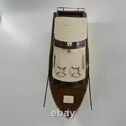 VTG RARE Jupiter 401 RC Leisure Boat Ship Wooden Model 17 FOR PARTS