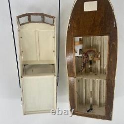 VTG RARE Jupiter 401 RC Leisure Boat Ship Wooden Model 17 FOR PARTS