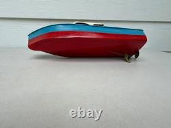 Vintage 16 Wooden Powered Boat For Restoration! Note Detail Parts