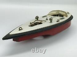 Vintage 16 Wooden Toy Boat with Metal Accents NO ENGINE FOR PARTS OR REPAIR