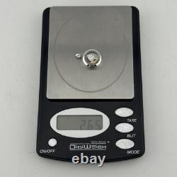 Vintage 18K White Gold Sailboat Pendant in Faceted Crystal Moving Design