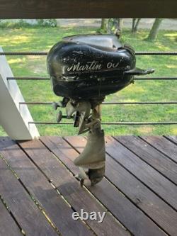 Vintage 1940's Martin 60 7.2 HP Outboard Boat Motor Serial C-75901 For Parts
