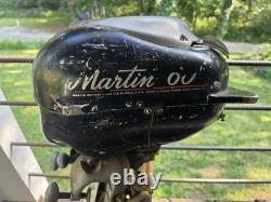 Vintage 1940's Martin 60 7.2 HP Outboard Boat Motor Serial C-75901 For Parts