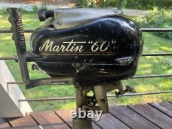 Vintage 1940's Martin 60 7.2 HP Outboard Boat Motor Serial C-75901 For Parts