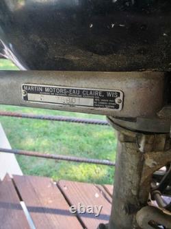 Vintage 1940's Martin 60 7.2 HP Outboard Boat Motor Serial C-75901 For Parts