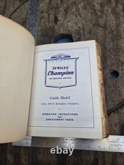 Vintage 1946-1956 Champion Outboard Boat Motor Master Manual / Parts List