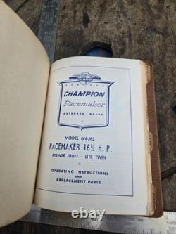 Vintage 1946-1956 Champion Outboard Boat Motor Master Manual / Parts List