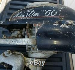 Vintage 1947 Martin Model 60 Outboard Boat Motor