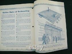 Vintage 1948 Champion Outboard Boat Motor Model 1 K Opeating & Parts Manual