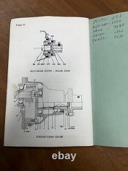 Vintage 1949-1963 Chris Craft Boat Oper. Manual + Parts List Model KL-KFL