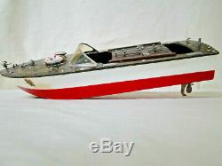 Vintage 1950's Fleet Line The Sea Wolf Speed Boat As is for parts only