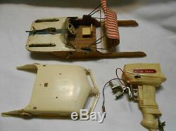 Vintage 1950's Japan Toy Boat Parts & Battery Operated Motor