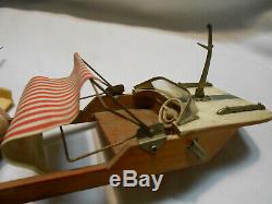 Vintage 1950's Japan Toy Boat Parts & Battery Operated Motor