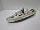 Vintage 1950's Plaything Japan Tin Wind Up Coast Guard Boat Works Missing Parts