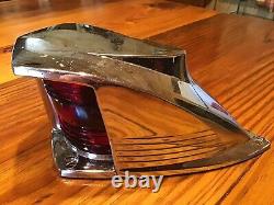 Vintage 1950s -1960s Boat Bow Light Wood Boat Parts Chrome Red & Green