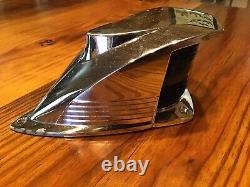 Vintage 1950s -1960s Boat Bow Light Wood Boat Parts Chrome Red & Green