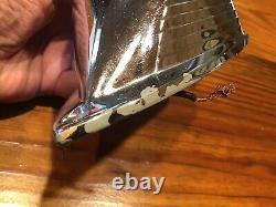 Vintage 1950s -1960s Boat Bow Light Wood Boat Parts Chrome Red & Green