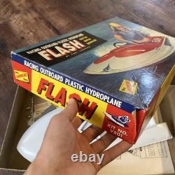 Vintage 1950s Lindberg Line Flash Toy Racing Outboard Boat Box And Parts Read