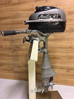 Vintage 1951-1954 Martin 45 Outboard Motor Antique Outboard With Twist Grip