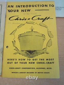 Vintage 1952 Chris Craft Boat Manual, accessory catalog Parts list for KL engine