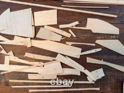 Vintage 1953 Berkeley Privateer Flying Boat Model Kit Balsa Wood Parts + Box