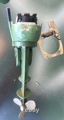 Vintage 1955 JOHNSON 25 Sea Horse Toy Outboard Boat Motor For parts or Repair